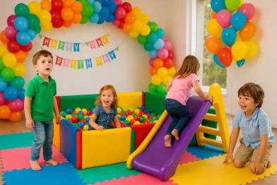 Espaço Para Brinquedos (Piscina De Bolinhas, Escorregador, Etc.)